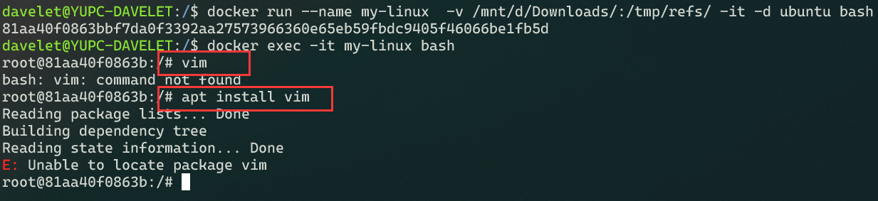 为dokcer中最简版ubuntu（70M）增加apt安装能力