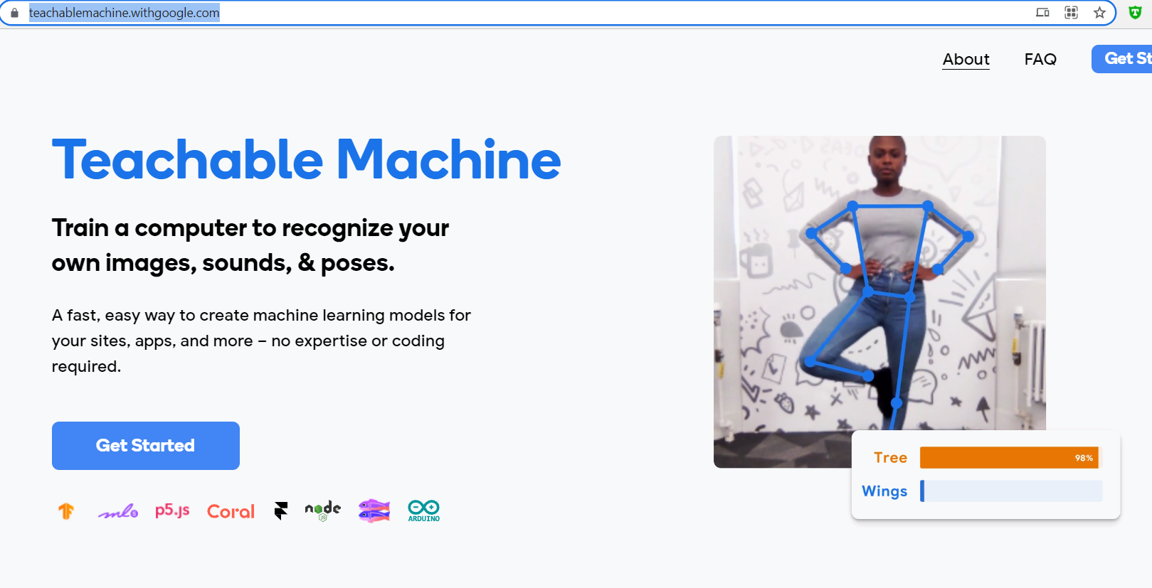 浏览器玩转机器学习之：Teachable Machine (图像/语音/姿态识别)