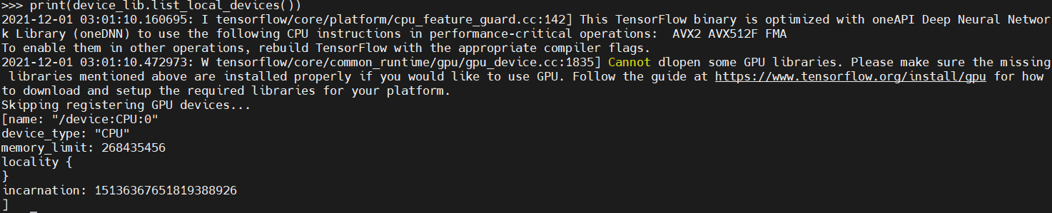 2021-12-01如何解决tensorflow无法调用GPU运行的问题?