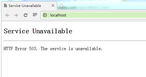 WIN7 + IIS7 Service Unavailable HTTP Error 503. The service is unavailable.