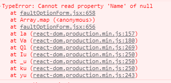 Cannot read property 'Name' of null   react 黑屏  空指针 