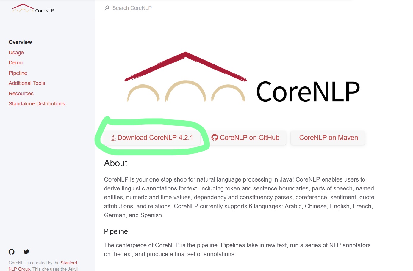 Stanford CoreNLP超简单安装及简单使用，句法分析及依存句法分析