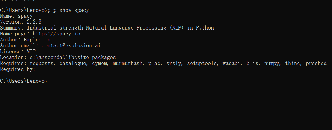 python自然语言处理工具包“spaCy”安装教程