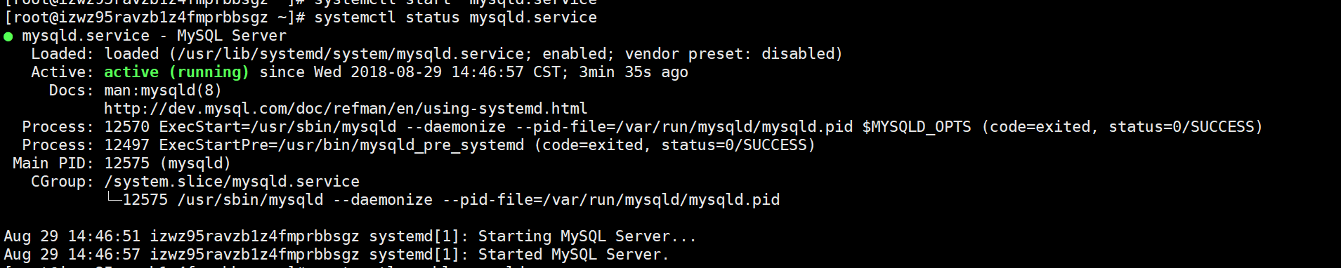 记录下在阿里云linux上安装与配置Mysql