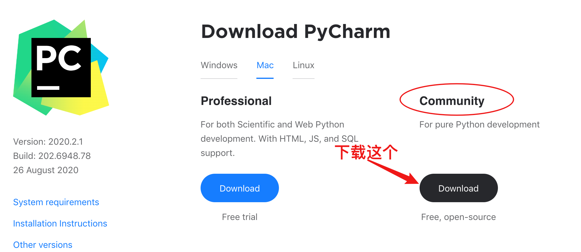 【PyCharm中文教程  02】PyCharm 社区版下载与安装
