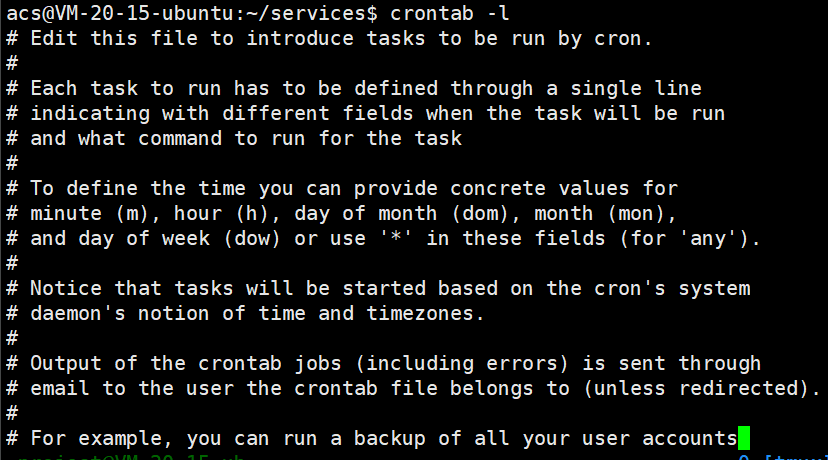 Linux： 编辑和报错退出定时任务crontab