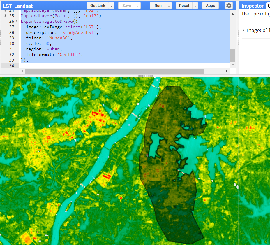 基于Google Earth Engine的Landsat单窗算法地表温度（LST）反演