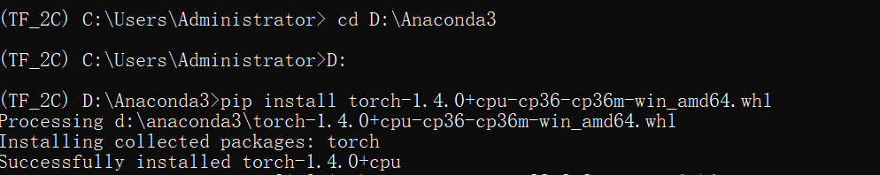 windows系统python3.6（Anaconda3）安装对应版本 torch、torchvision 