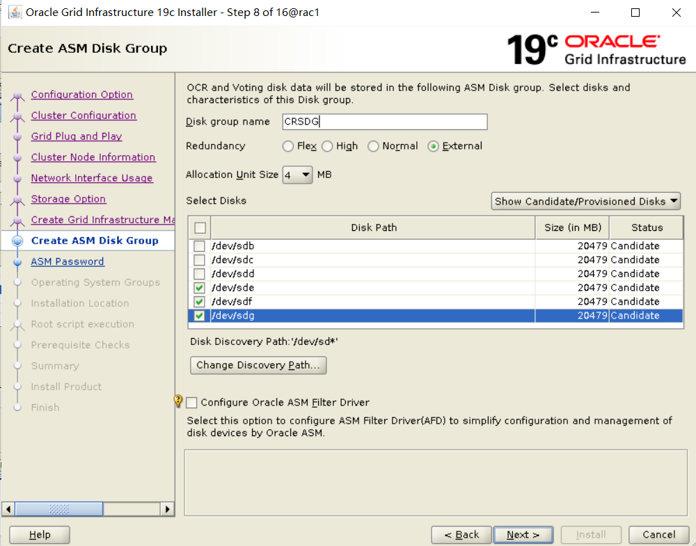 CentOS7.6下Oracle19C RAC集群詳細搭建步驟