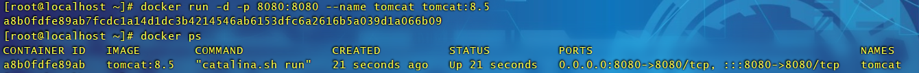在我们启动容器的时候，会出现 Error response from daemon: Conflict. The container name "/tomcat" is already in use by container "35a549f10a4bb9d2860c99720ec64c9e3bc4642ec685fa75eaaf2452c051d