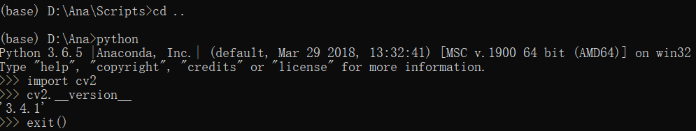 解决在Anaconda中安装opencv-python==3.4.1.15出错问题，解决opencv下载问题