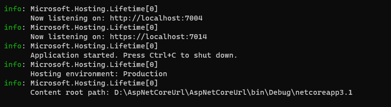 ASP.NET Core设置URLs的几种方法
