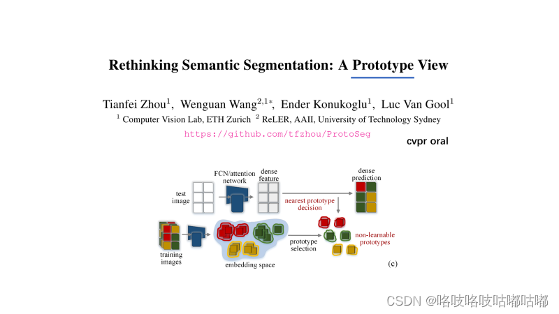 论文阅读 CVPR2022《Rethinking Semantic Segmentation：A Prototype View》