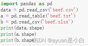 Jupyter：用python读取pandas的csv文件，txt文件和excel文件