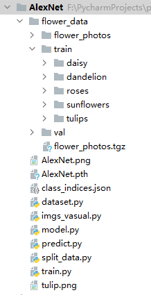 图像分类：AlexNet网络、五分类 flower 数据集、pytorch