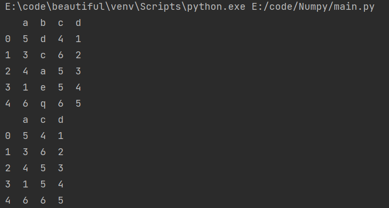 Python pandas库的简单使用