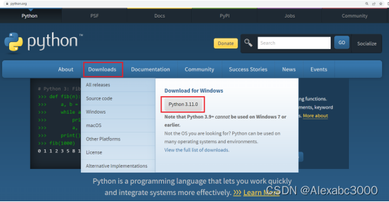 Python 3.11.0下载安装并使用help查看模块信息（Win11）