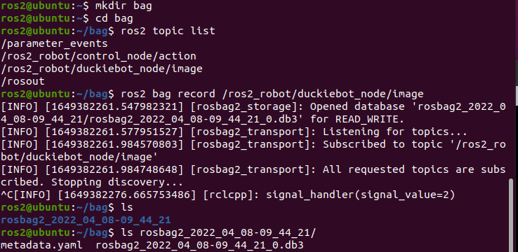 ROS2学习笔记（十一）-- ROS2 bag数据记录与回放