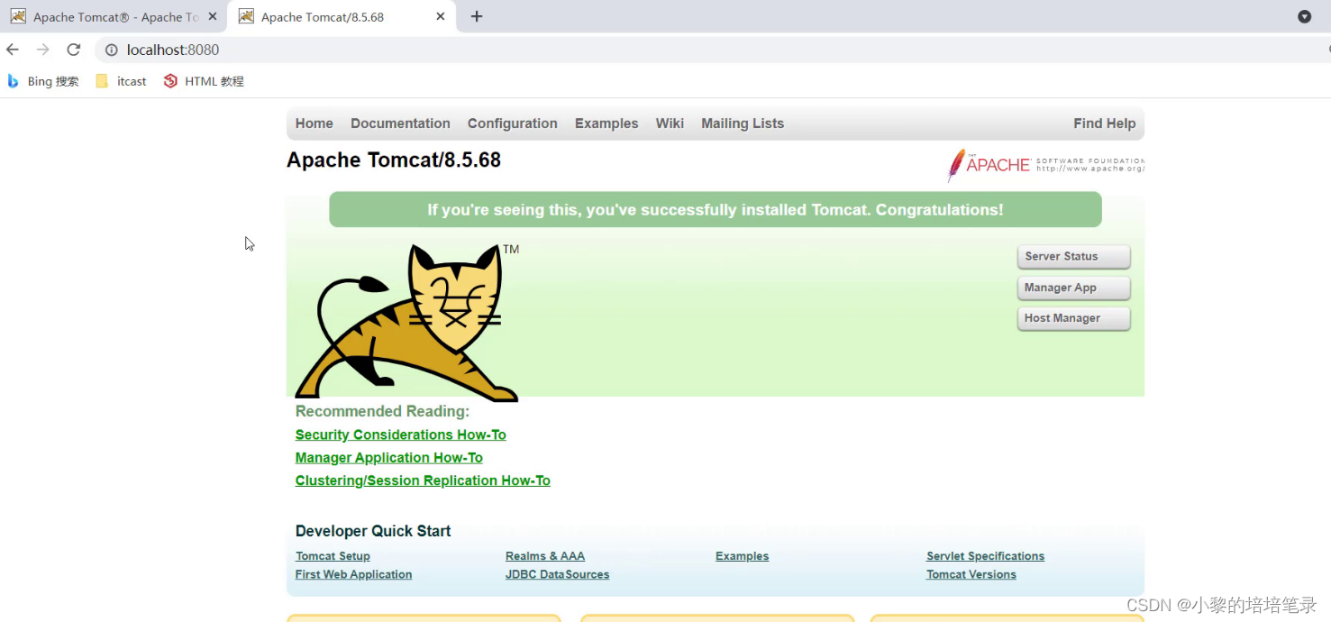 Tomcat基本使用以及项目部署。