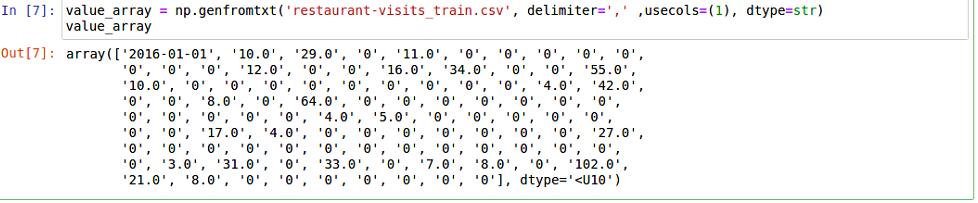 如何将.csv文件数据直接读取为numpy array型数据（np.genfromtxt()函数）