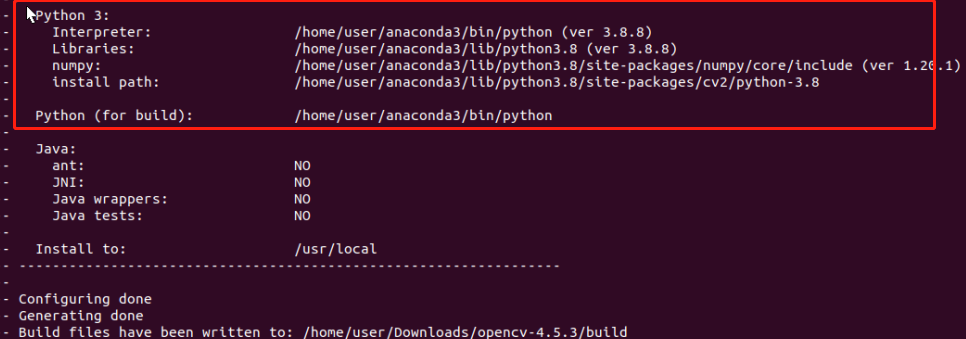Ubuntu20.04 在anaconda上，opencv-python支持h264编码
