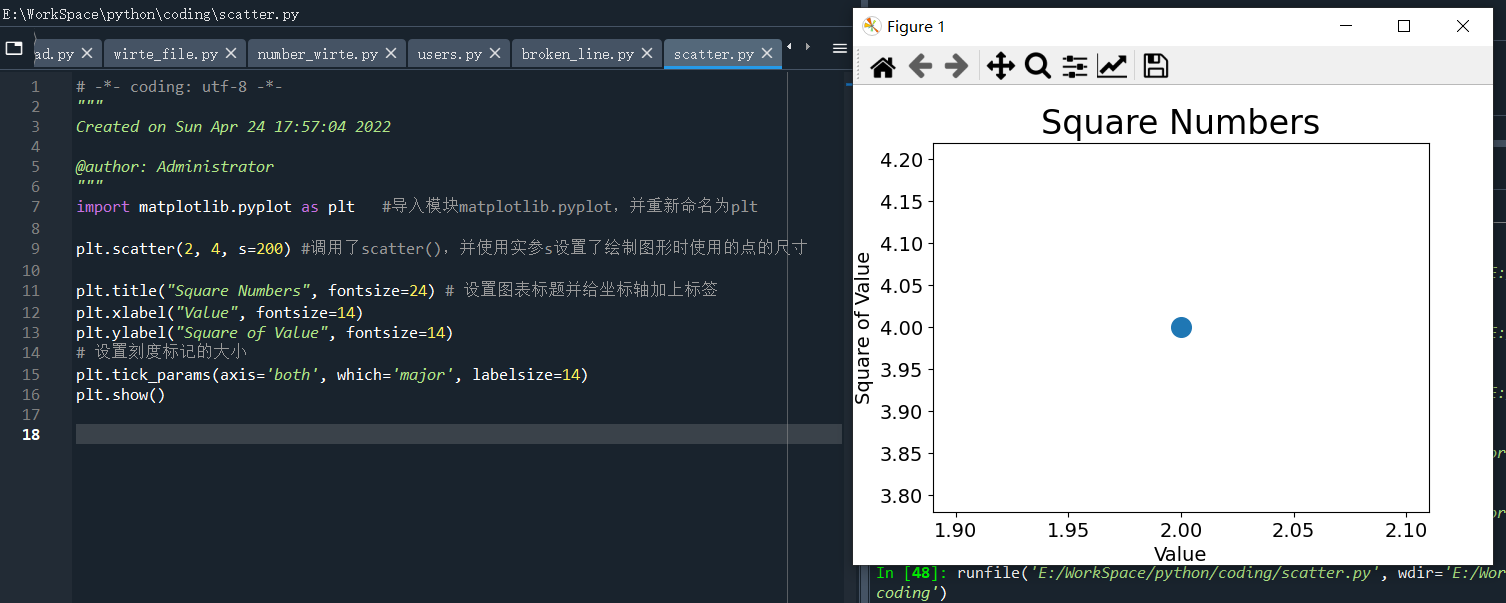python数据可视化-matplotlib入门(1)--安装及绘制简单的曲线