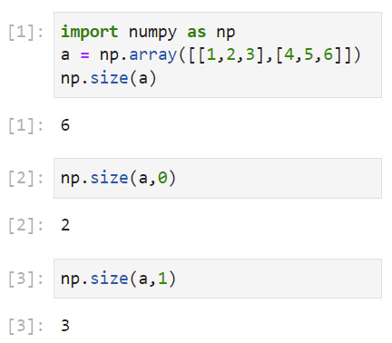 【Python中统计矩阵元素个数 numpy.size()函数】